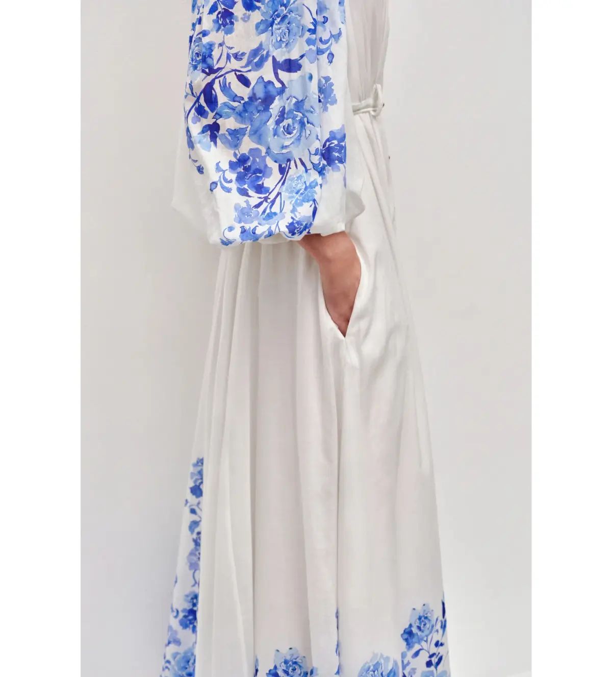 Aje Layla Maxi Dress Rose Ink Blue Size 12 - Image 3
