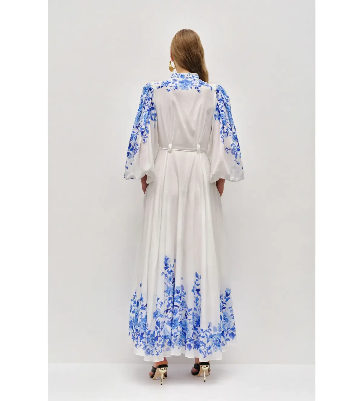 Aje Layla Maxi Dress Rose Ink Blue Size 12 - Image 4