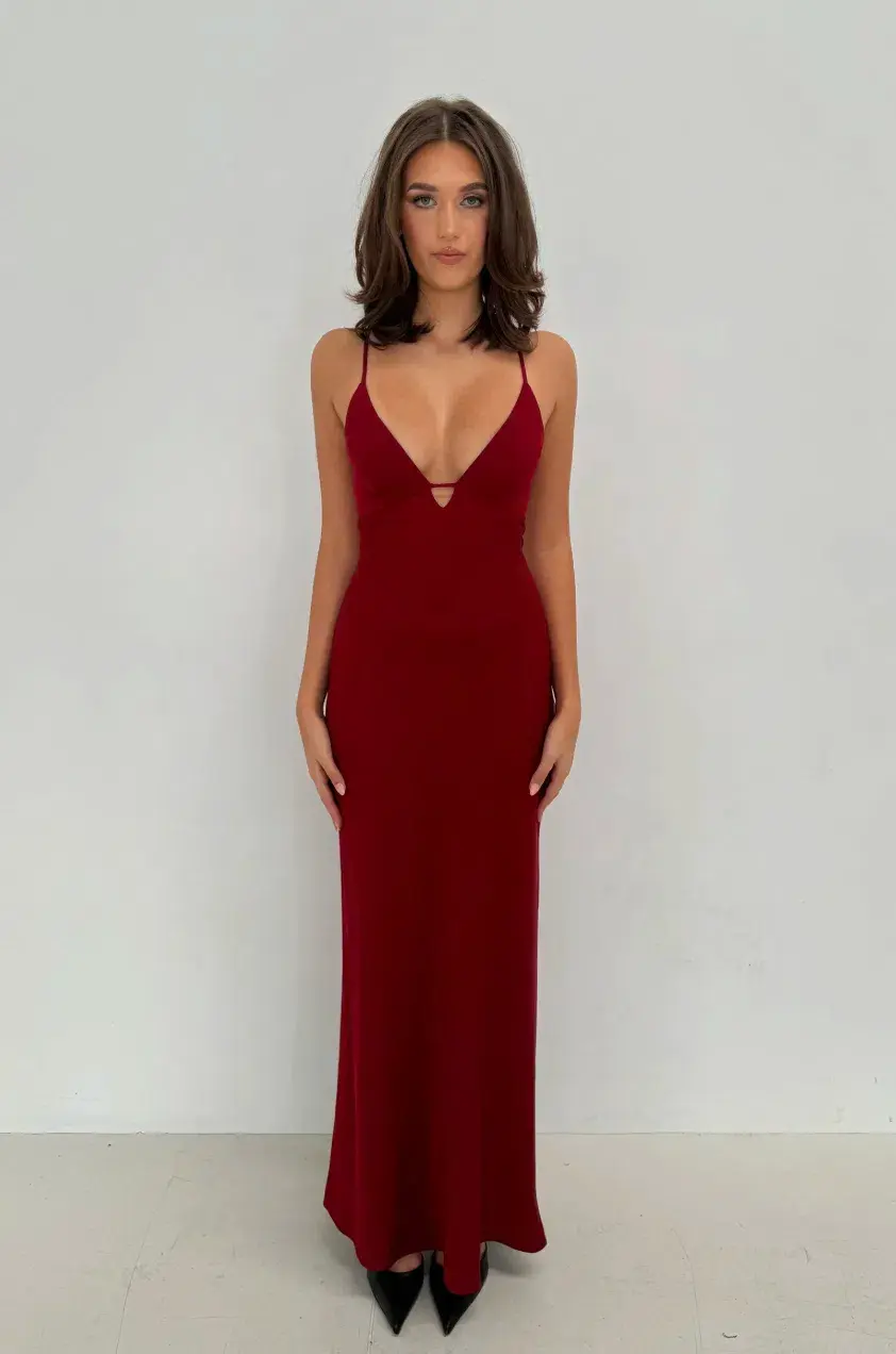 Manning Cartell Time To Shine Slip Maxi Dress Cranberry Size 4 - Image 2