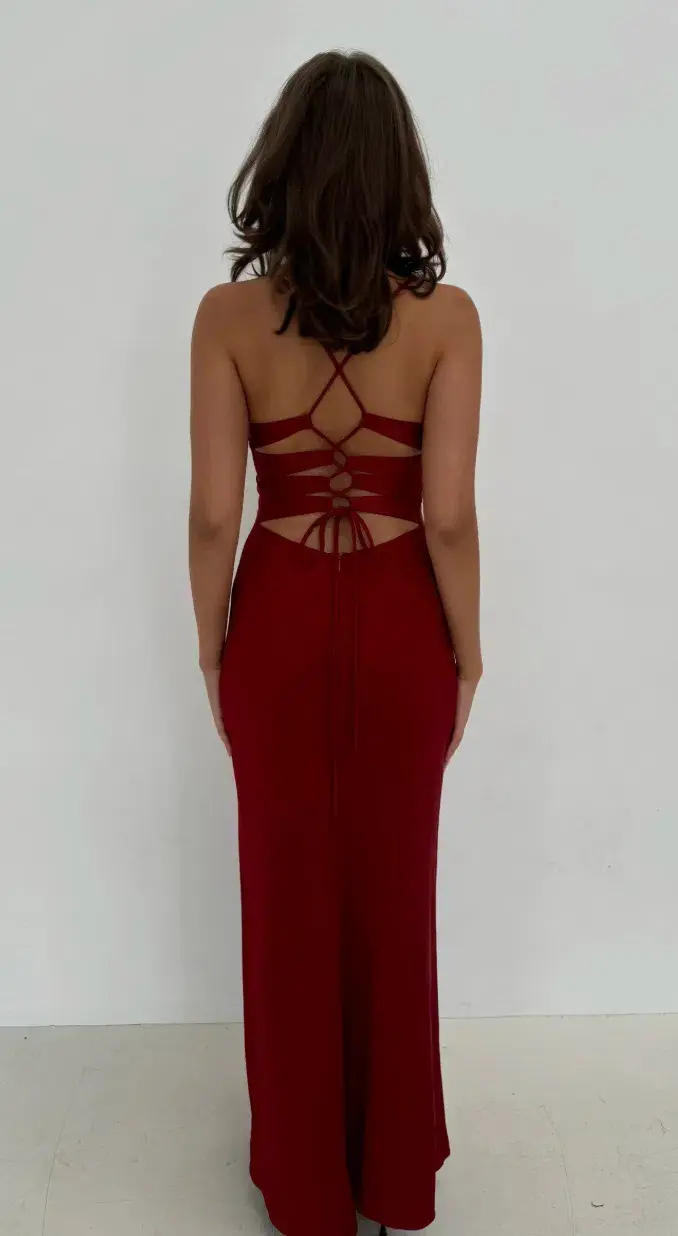 Manning Cartell Time To Shine Slip Maxi Dress Cranberry Size 4 - Image 3