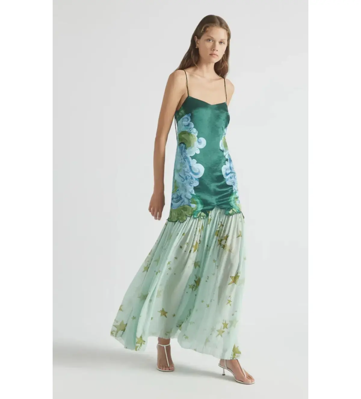 Antipodean Runaway Star Drop Waist Gown Emerald Size 6 - Image 2