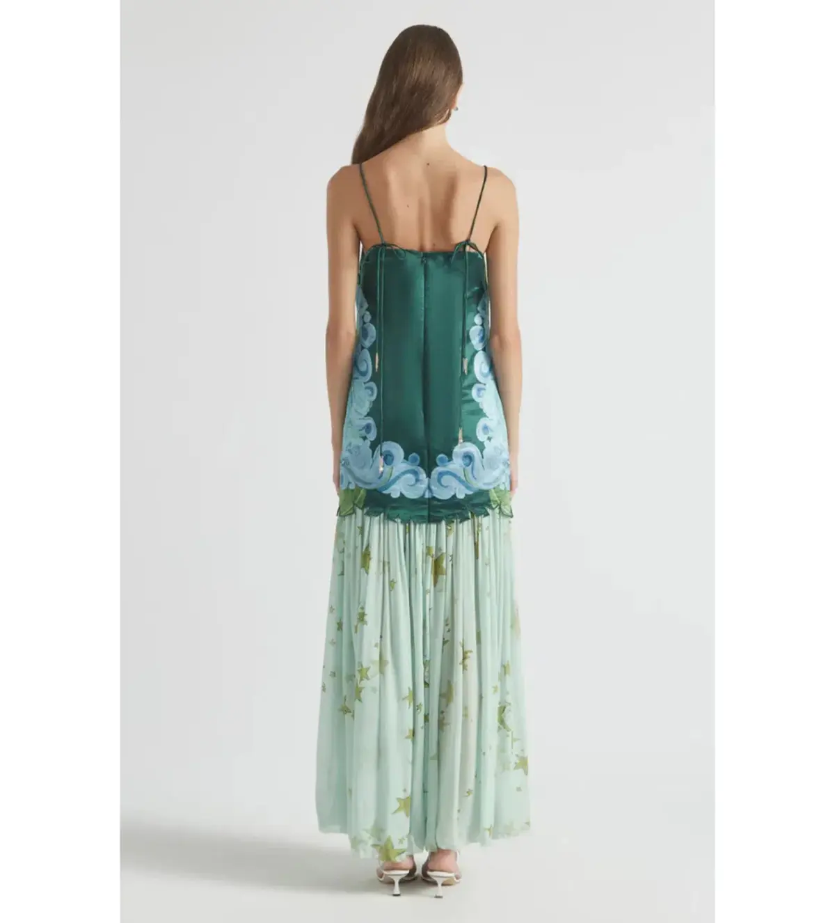 Antipodean Runaway Star Drop Waist Gown Emerald Size 6 - Image 3