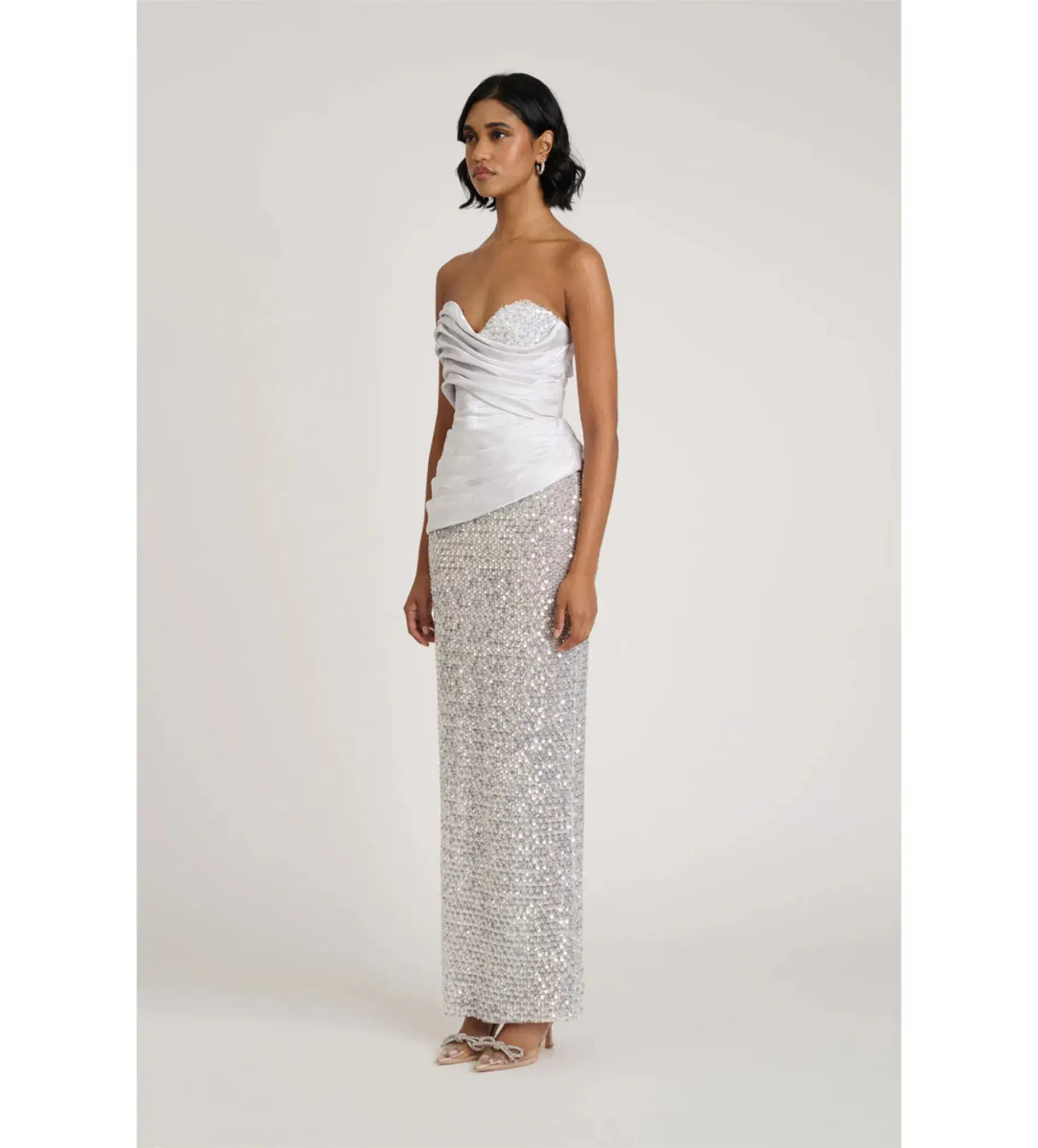 Eliya The Label Gia Gown Silver Size S/AU 8 - Image 4