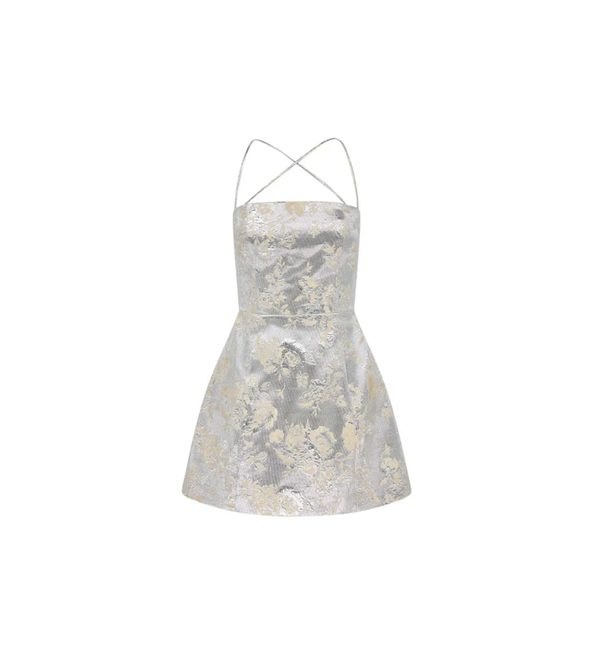 Manning Cartell Precious Metal Mini Dress Silver Size 10 - Image 4