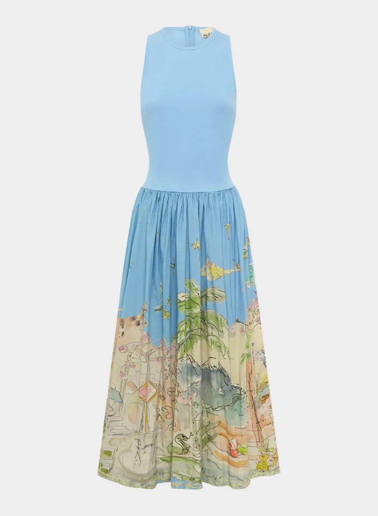 Alemais Anouk Tank Midi Dress Blue Print Size 14 - Image 6