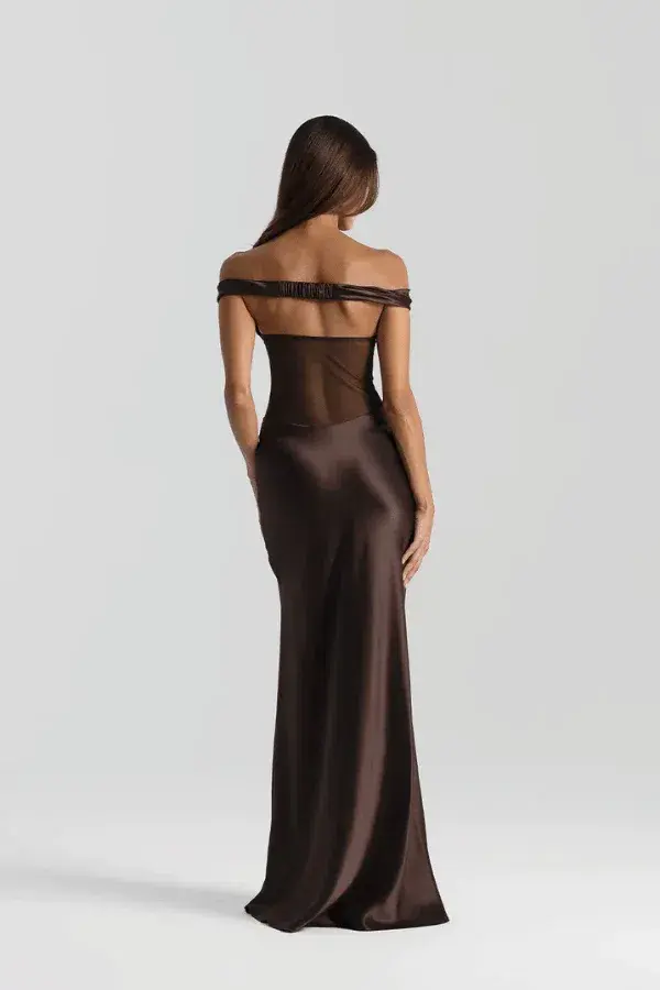 Natalie Rolt Gwyneth Gown Espresso Size L - Image 2