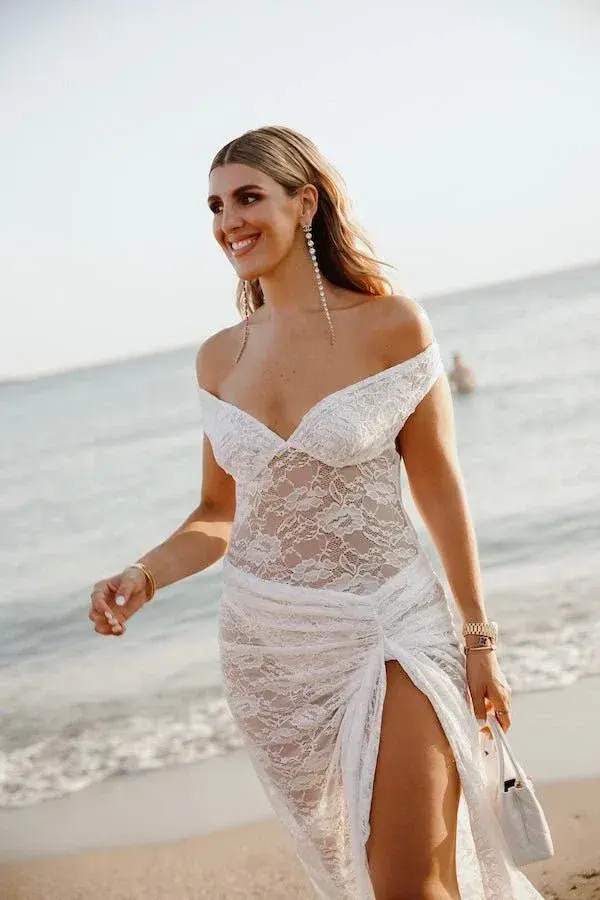Natalie Rolt Aubrey Dress White Size L - Image 1