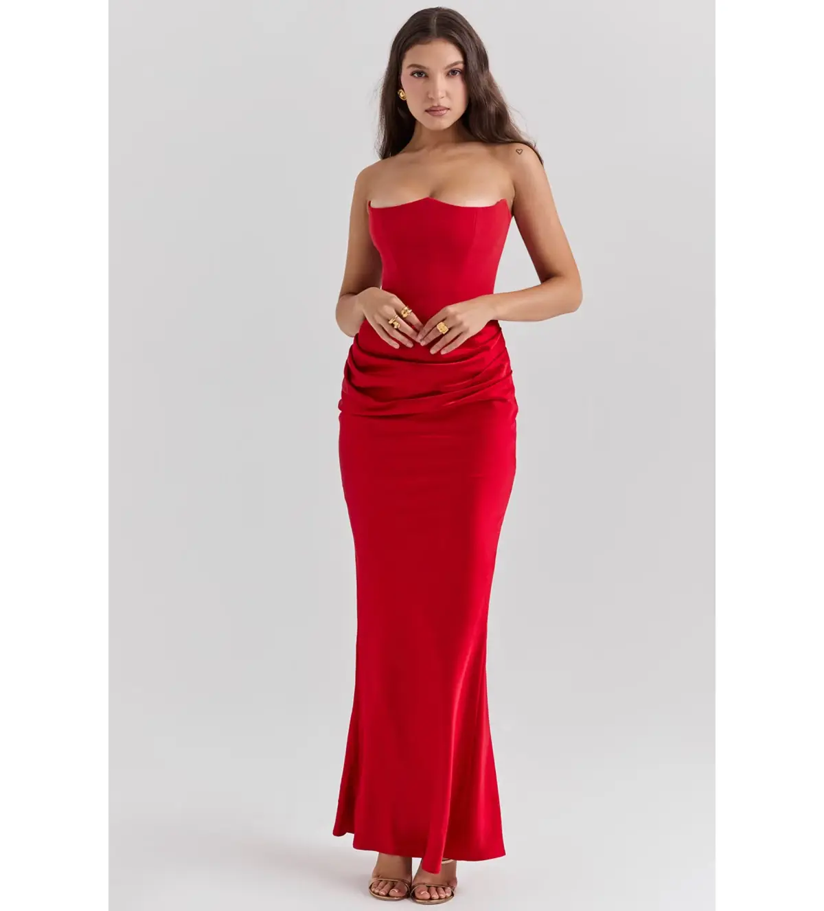 House of CB Persephone Maxi Dress Red Size M/AU 10 - Image 4