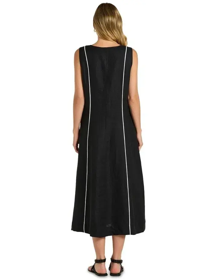 Yarra Trail Paradise Midi Dress Black Size 12 - Image 5