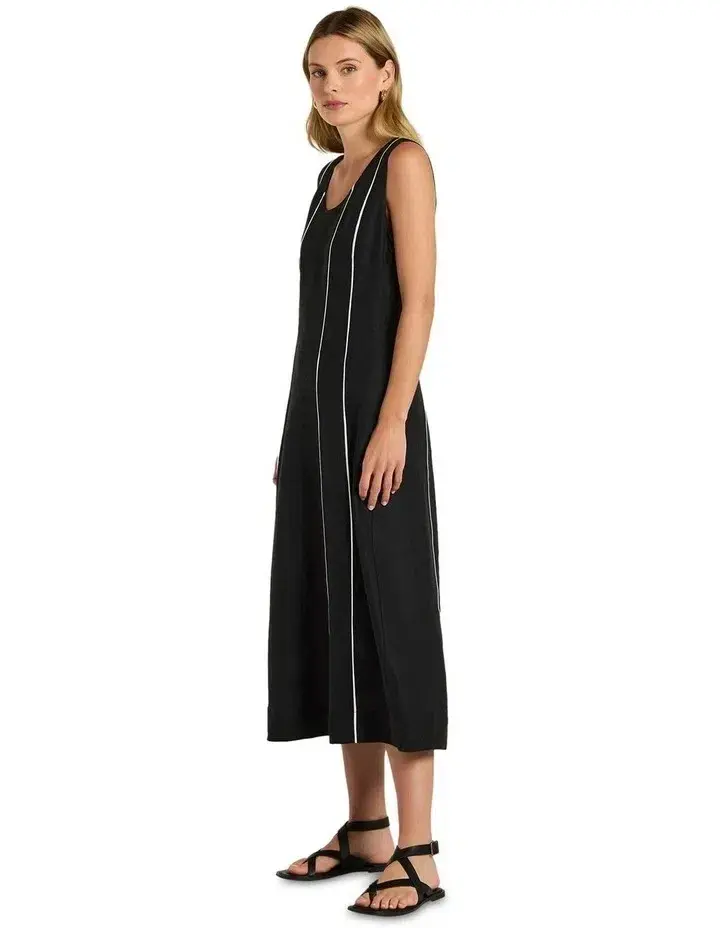 Yarra Trail Paradise Midi Dress Black Size 12 - Image 2