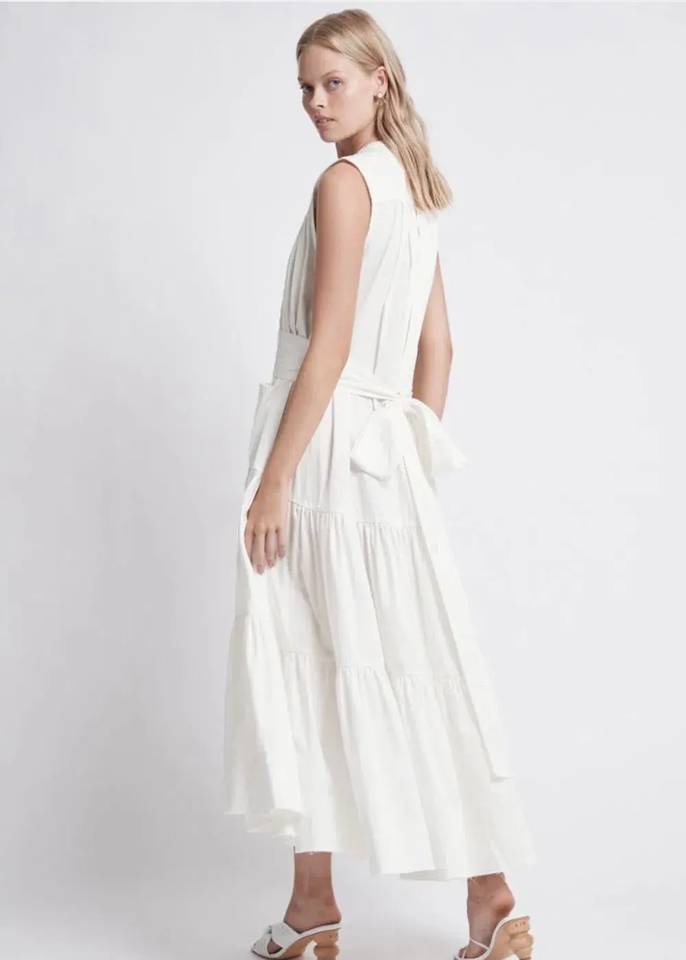 Aje The Hushed Maxi Dress White Size 8 - Image 2