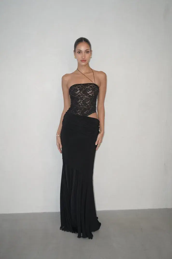 Deconduarte Ilona Maxi Dress Black Size 8 - Image 1