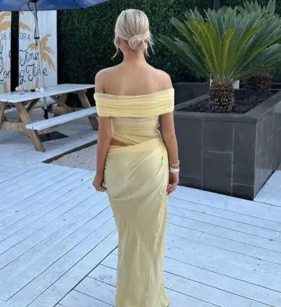 Benni Nico Maxi Dress Butter Yellow Size 14 - Image 3