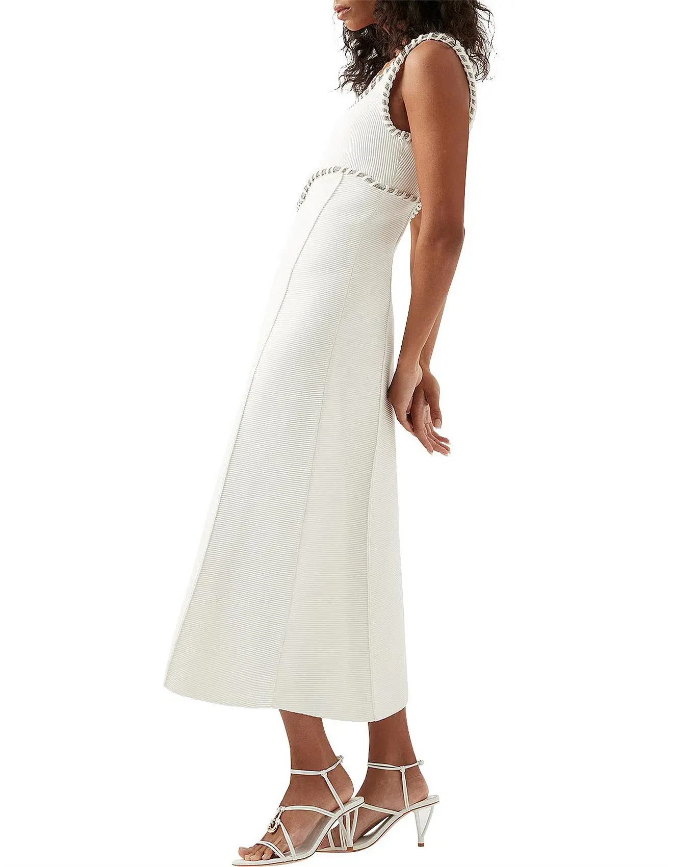 Aje Carve Abstract Knit Midi Dress - Image 3