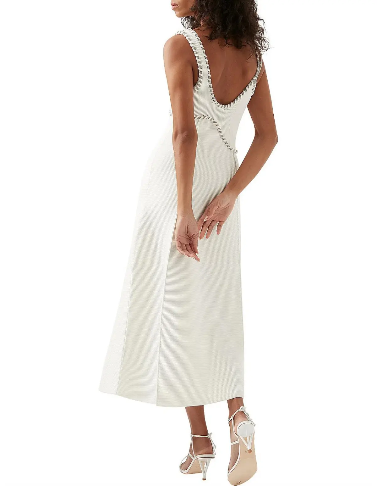 Aje Carve Abstract Knit Midi Dress - Image 5