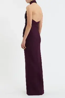 Rebecca Vallance Beatrice Maxi Gown Blackberry Size 10 for rent on The Volte - main image