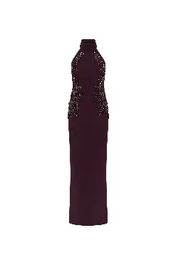 Rebecca Vallance Beatrice Maxi Gown Blackberry Size 10 for rent on The Volte - main image