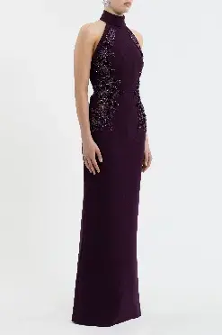 Rebecca Vallance Beatrice Maxi Gown Blackberry Size 10 for rent on The Volte - main image