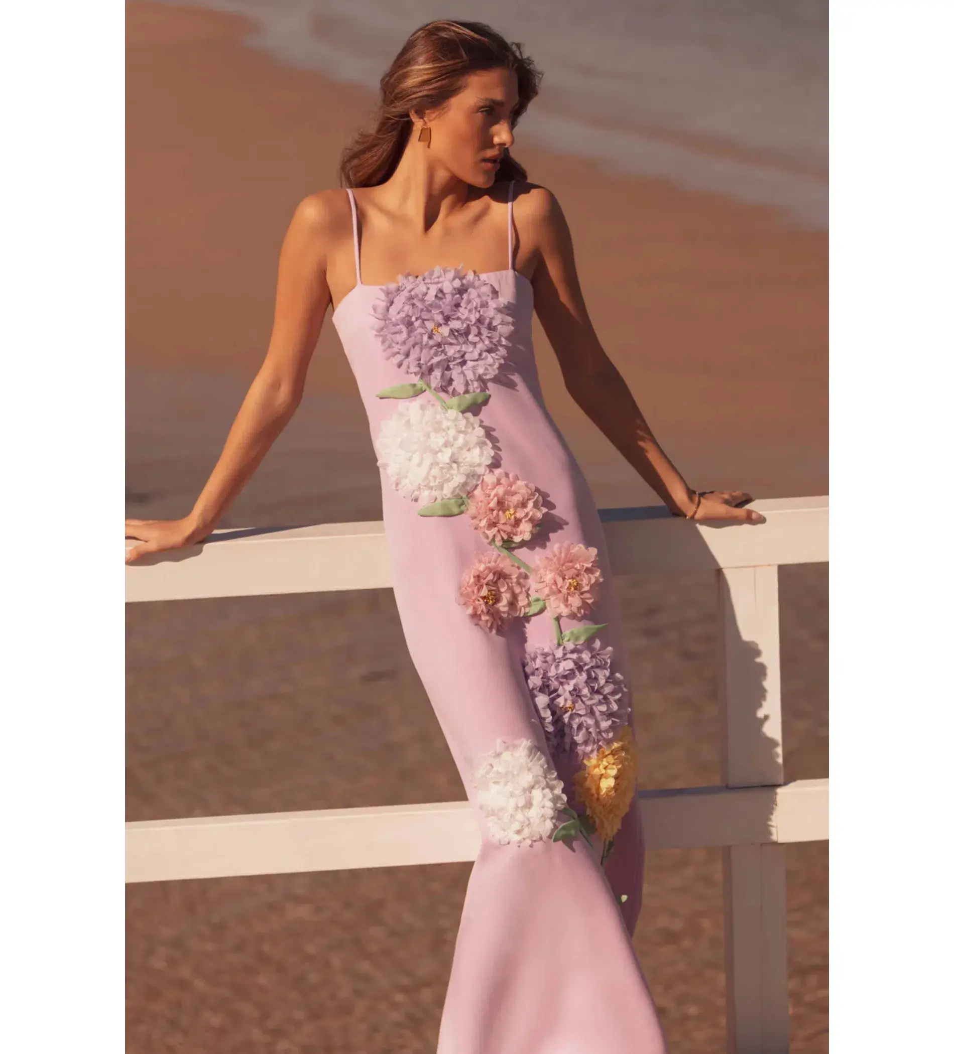 Elliat Buttercup Embroidered Maxi Dress in Purple Size XS/ AU 6 - Image 2