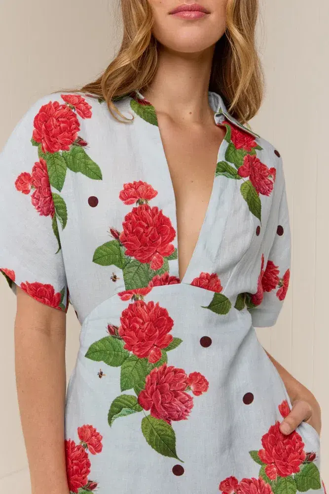 Palm Noosa Jasmine Dress in Sky Garden; size 8 - Image 3