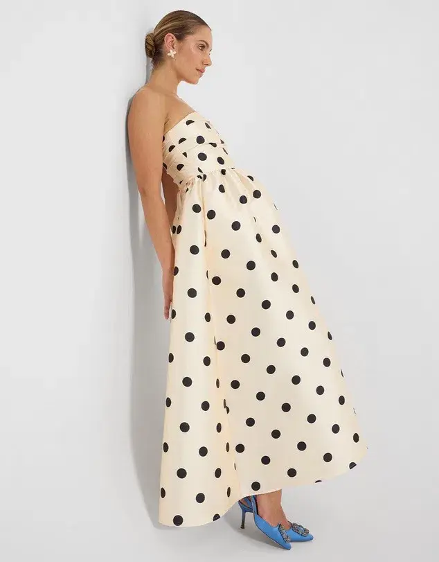 Pasduchas Dottie Strapless Midi Dress; size 8 - Image 2