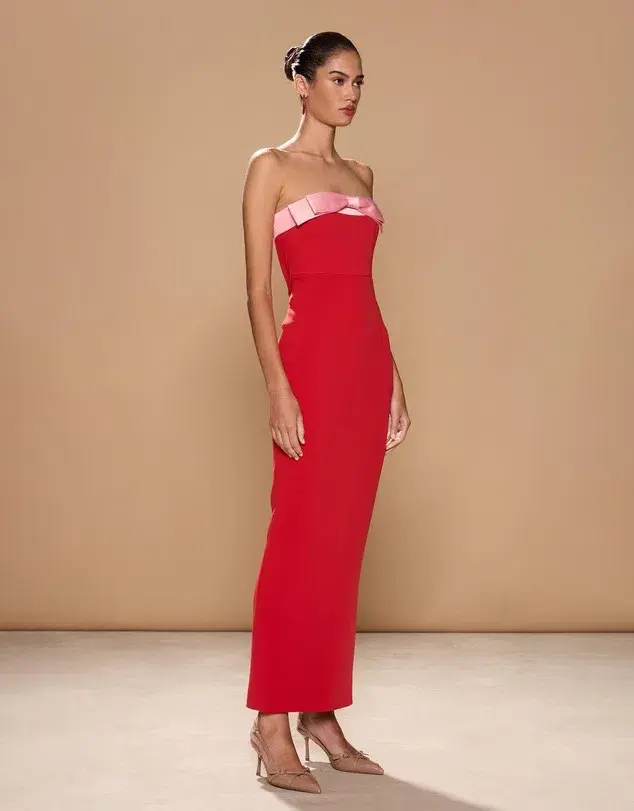Sonya Moda Ivrea Ribbon Maxi Dress Lola Red Size XS/AU 6 - Image 4