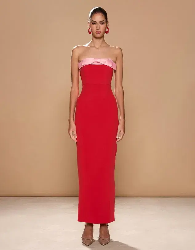 Sonya Moda Ivrea Ribbon Maxi Dress Lola Red Size XS/AU 6 - Image 1