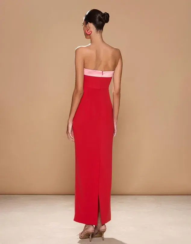 Sonya Moda Ivrea Ribbon Maxi Dress Lola Red Size L/AU 12 - Image 3