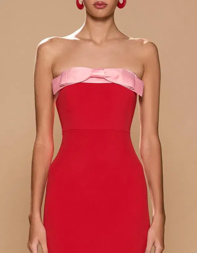 Sonya Moda Ivrea Ribbon Maxi Dress Lola Red Size L/AU 12 - Image 2