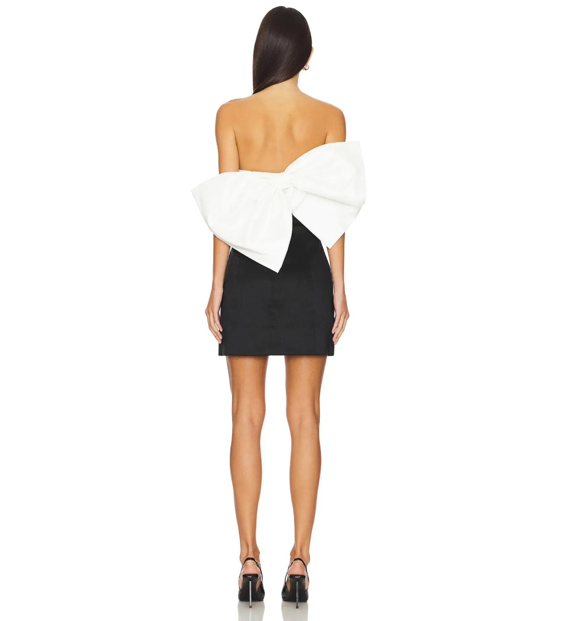 Rachel Gilbert Birdie Mini Dress Black & White Size 2/AU 10 - Image 4
