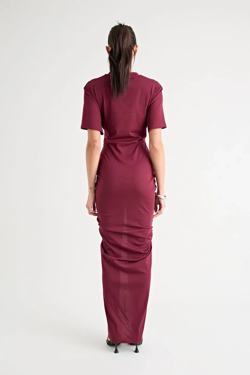 Pfeiffer Niko Maxi Dress in Burgundy Size M/AU 10 - Image 3