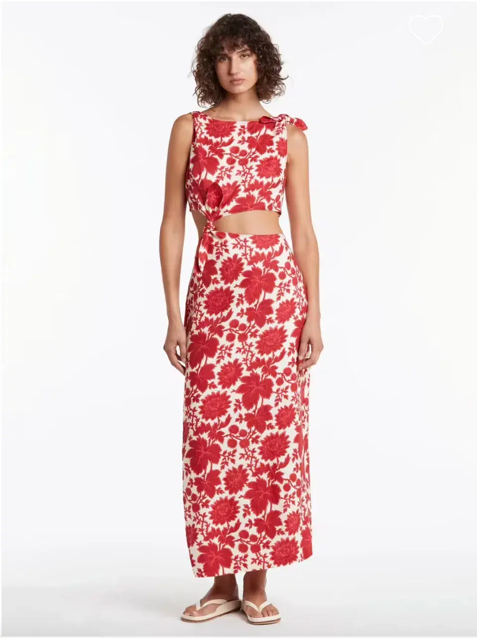 Sir the Label Cinta Knot Dress Valetina Print - Image 1