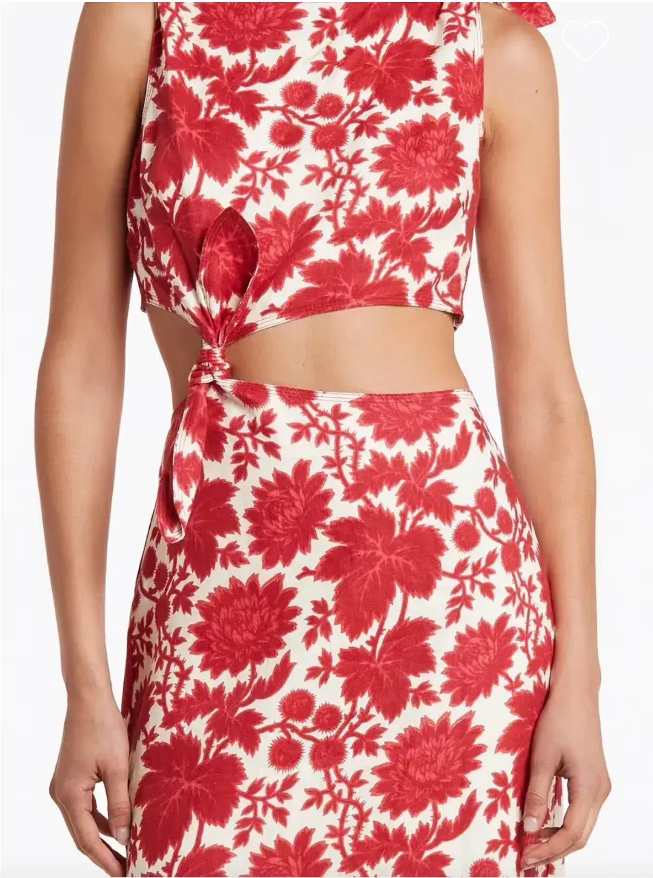 Sir the Label Cinta Knot Dress Valetina Print - Image 2