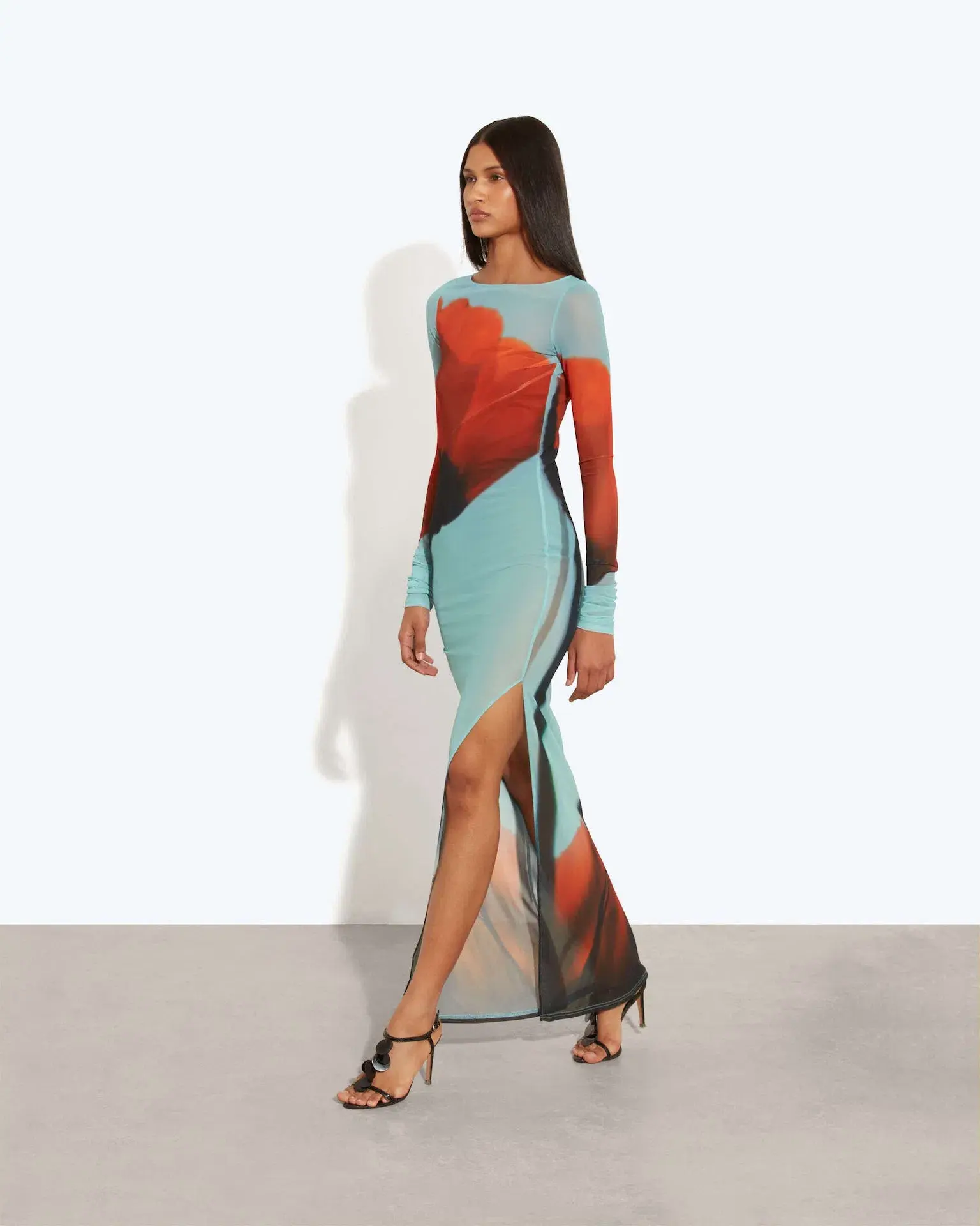 Rat & Boa Santino Maxi Dress in Tulip Print	Size S / AU 8 - Image 2