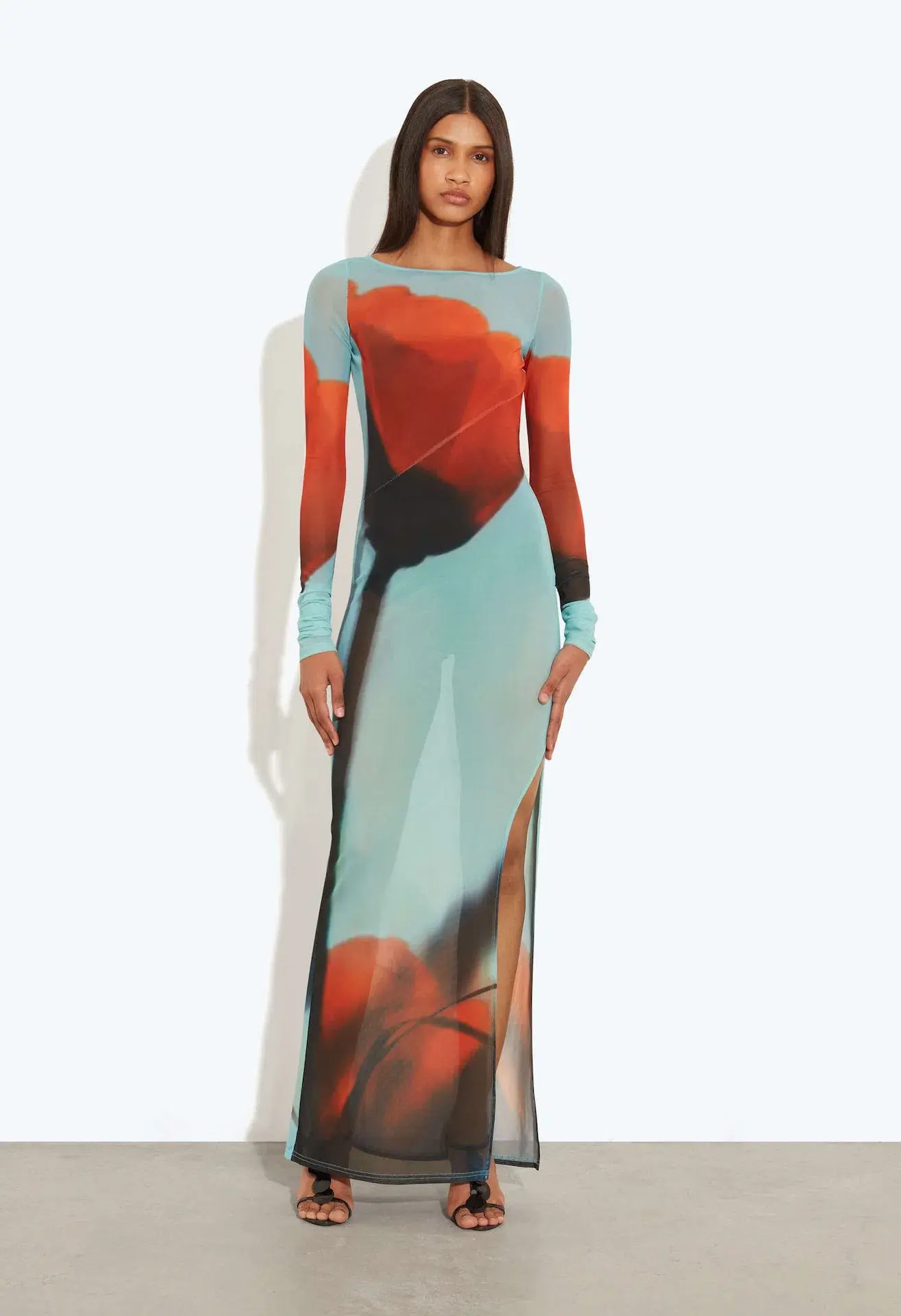 Rat & Boa Santino Maxi Dress in Tulip Print	Size S / AU 8 - Image 1