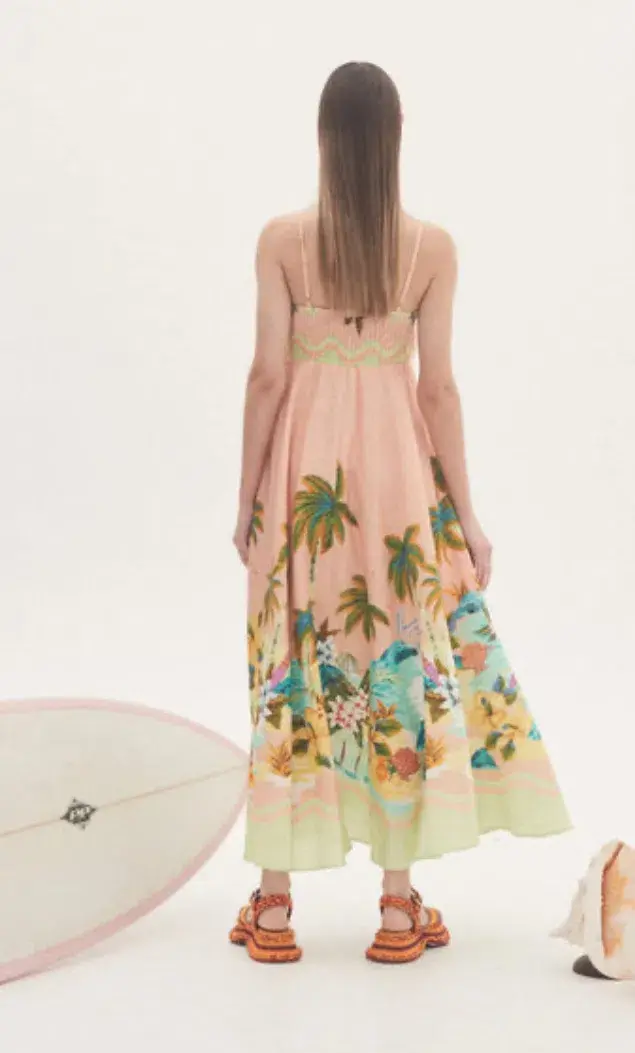 Alemais Mermaid Point Sundress In Guava Size 8 - Image 2