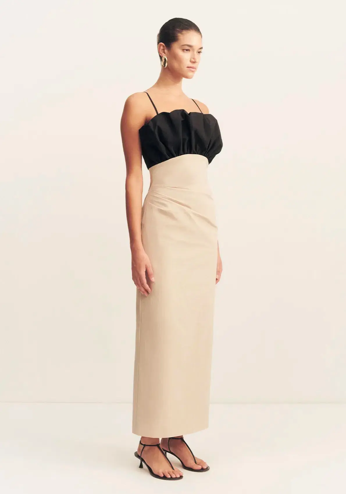 Shona Joy Campbell Bubble Bodice Midi Dress - Oat Milk size 10 - Image 3