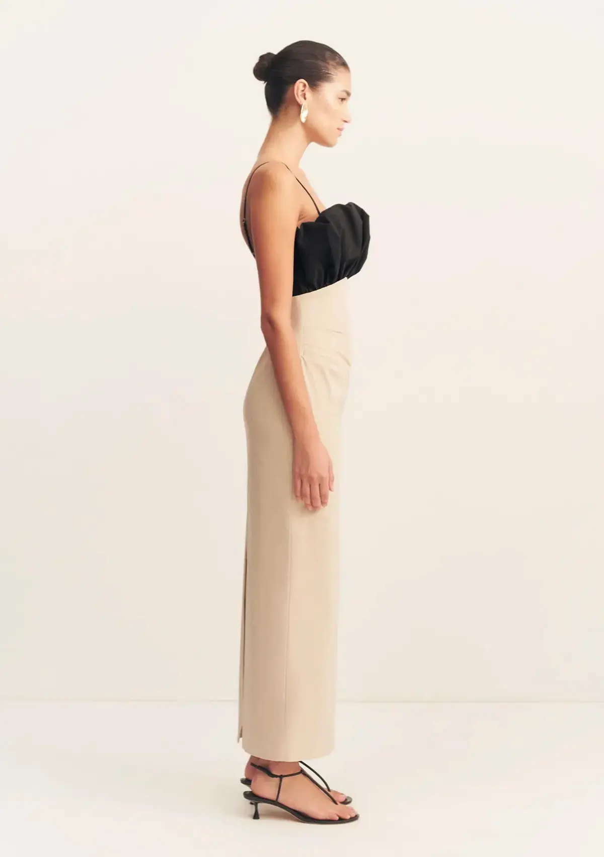 Shona Joy Campbell Bubble Bodice Midi Dress - Oat Milk size 10 - Image 4
