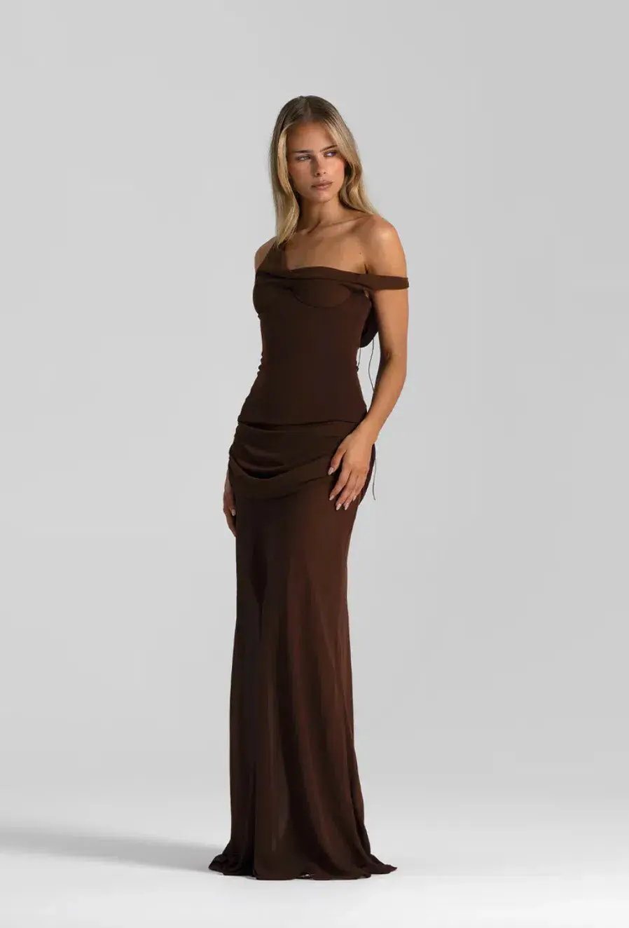Natalie Rolt Cadence Maxi Gown Brown Size 10  - Image 2