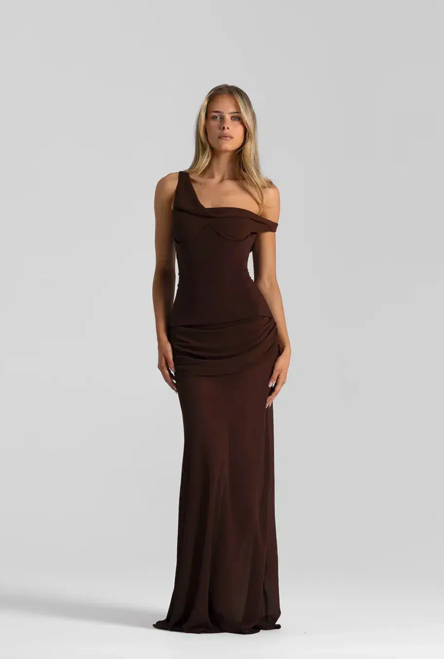 Natalie Rolt Cadence Maxi Gown Brown Size 10  - Image 1