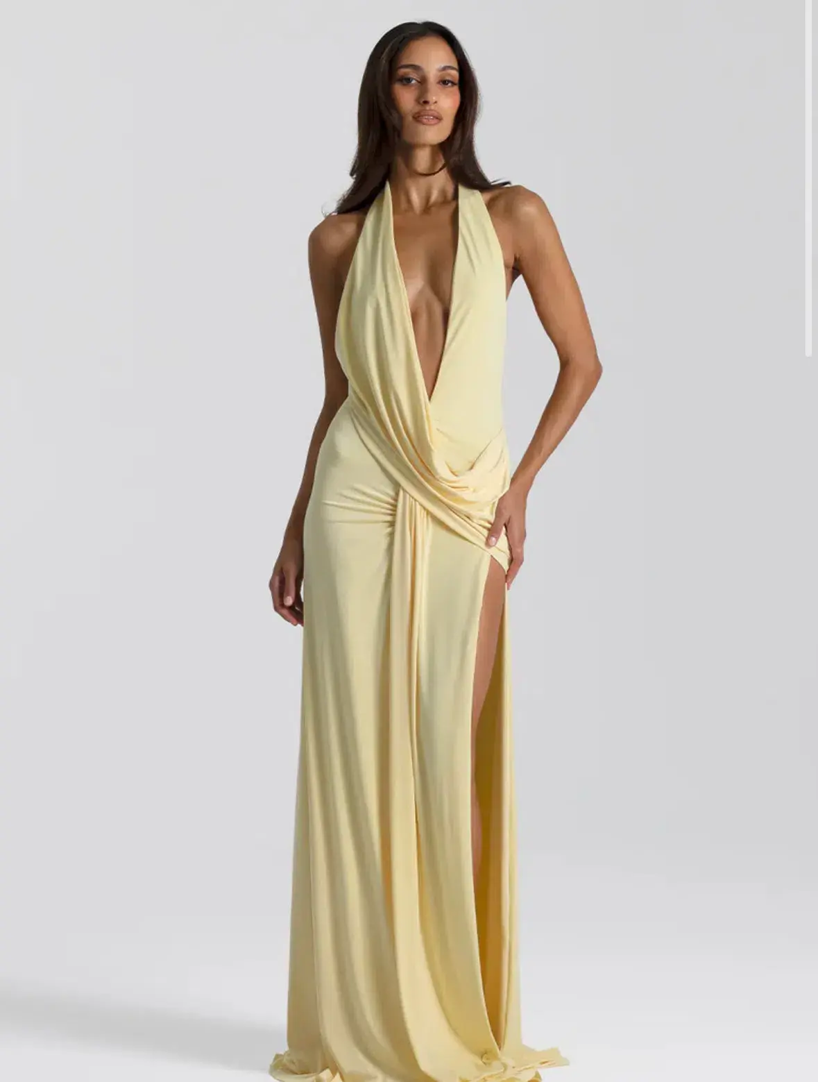 Natalie Rolt Winona Maxi Gown Lemon Size 8 - Image 1