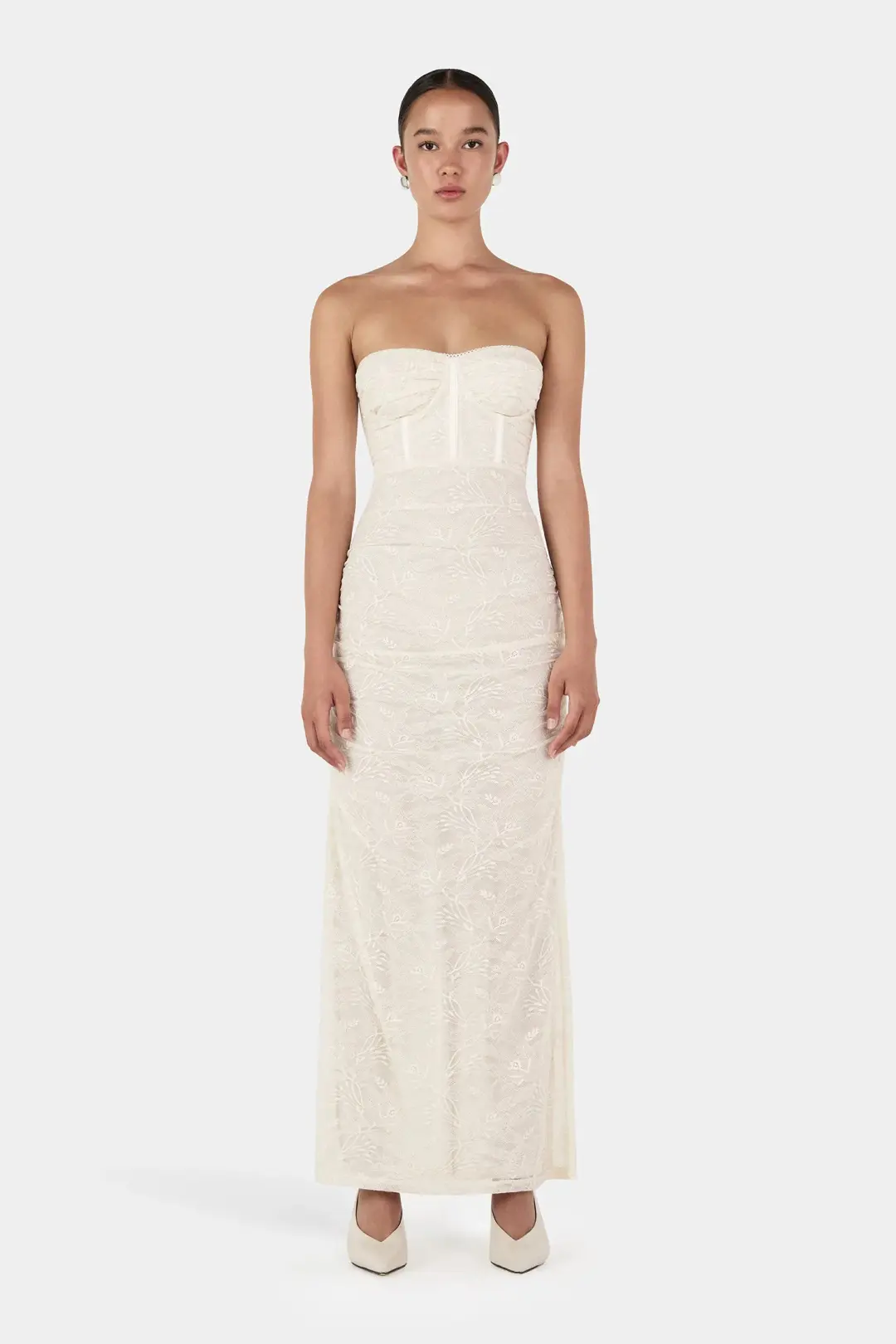 Campari Lace Dress Cream for rent on The Volte - main image