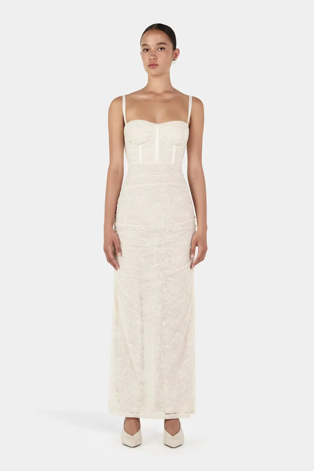 Campari Lace Dress Cream for rent on The Volte - main image