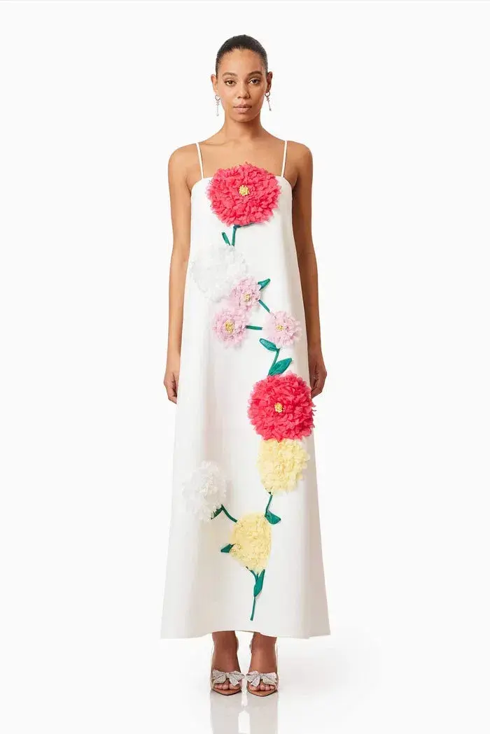 Elliatt  Buttercup Embroidered Maxi Dress White Size XS / AU 6 - Image 1
