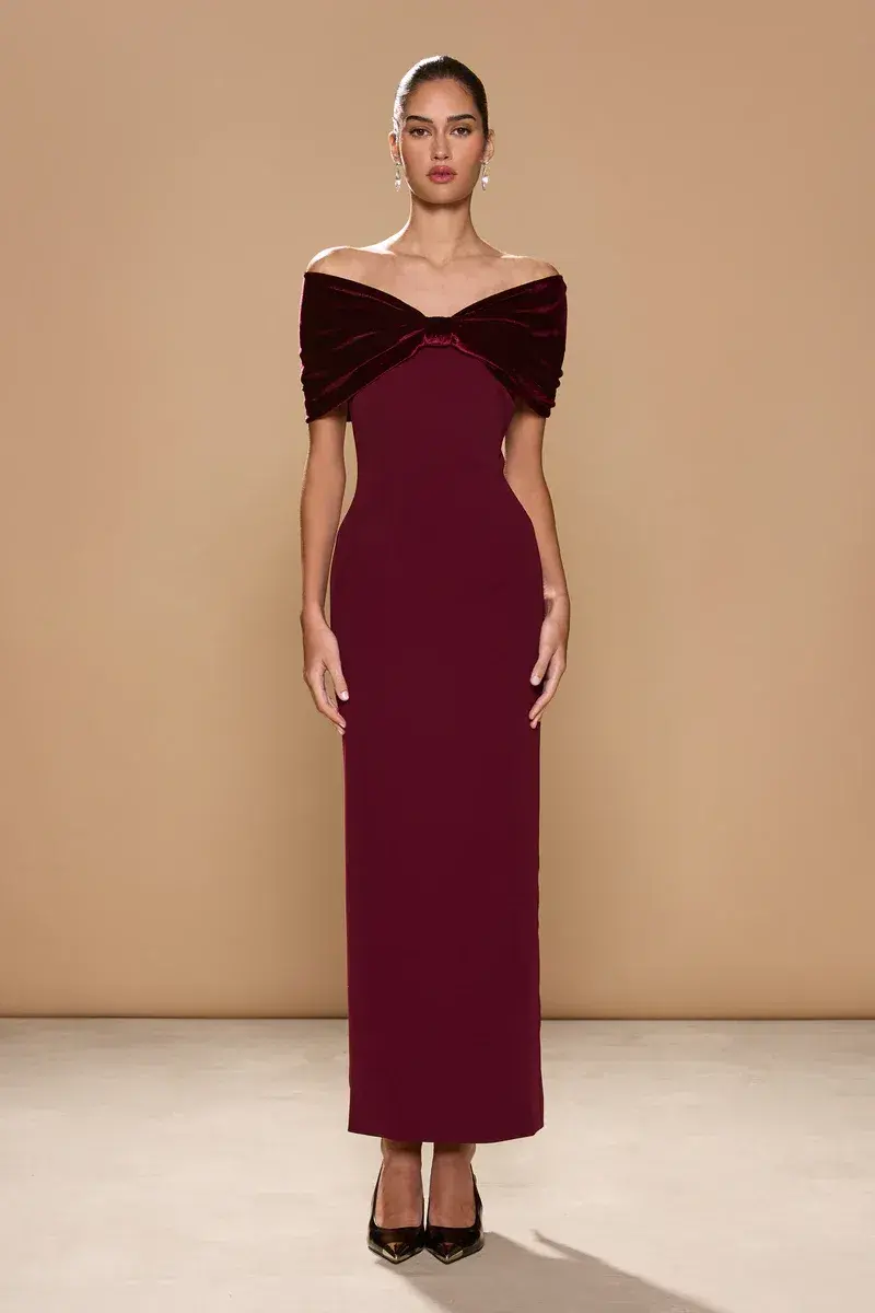 Sonya Moda BELLUNO DRESS Rosewood Size L - Image 1
