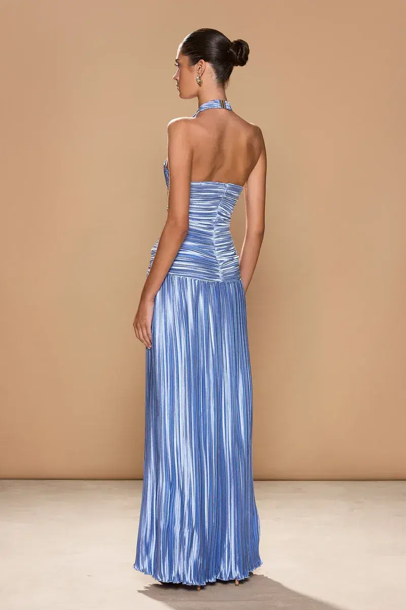 Sonya Moda ARIANA PLISSÉ DRESS Placid Blue Size XS - Image 2