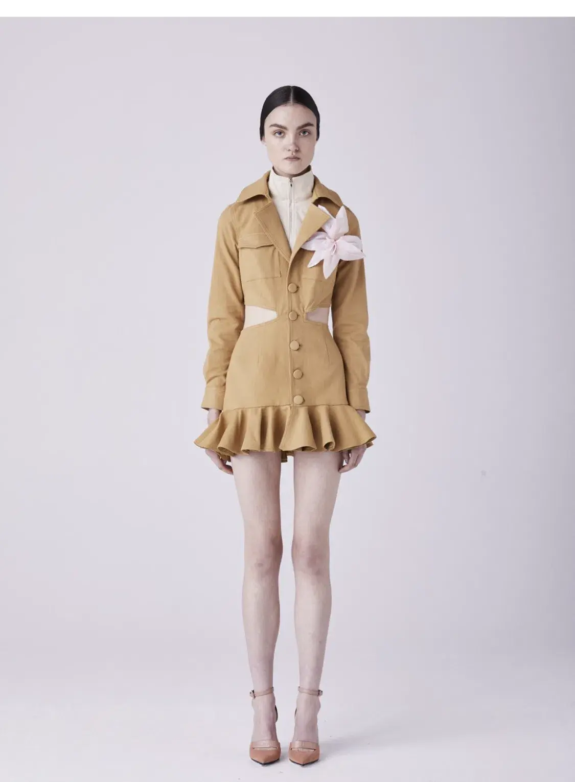 Atoir One Last Time Mini Dress Mustard Yellow Size 10   - Image 1