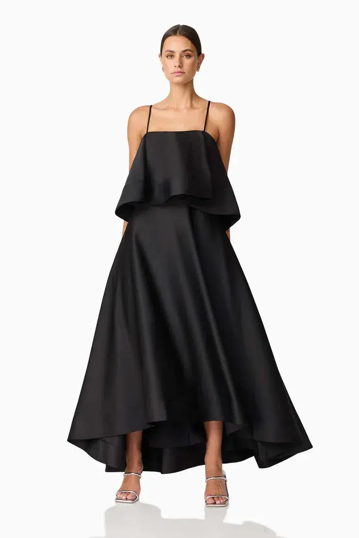 Elliat Reyna Tiered Maxi Dress in Black Size M/ Au 10 - Image 1