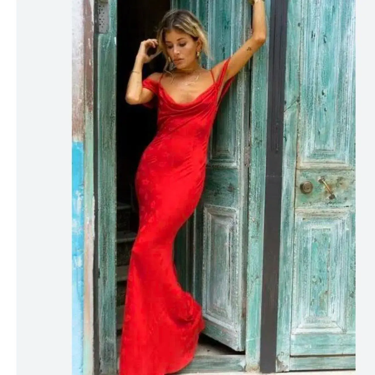 Rat & Boa Florentina Maxi Dress Red  Size M/Au 10  - Image 1