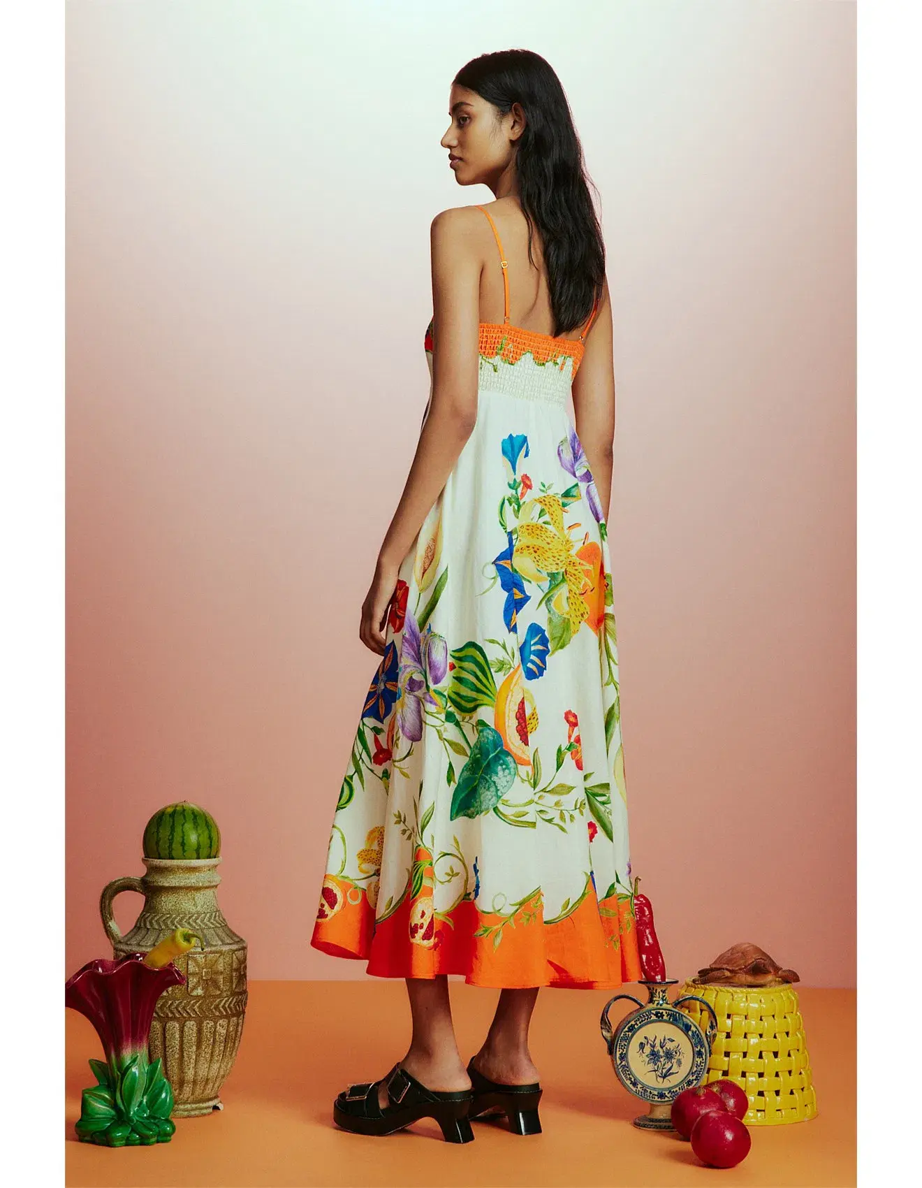 Alemais Flores Midi Sundress Multi Floral Size 10 - Image 4